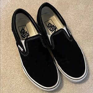 Vans Black Canvas Slip-On Shoes